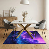 Cosmic Nebula Mountains Washable Area Rug