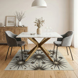 Radiant Starburst Beige Geometric Area Rug