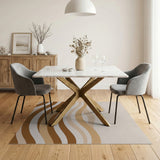 Wavy Abstract Area Beige Wavy Abstract Area Rug