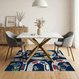 Kids Race Track Washable Area Rug