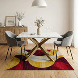 Abstract Area Multi-color and Patterns Abstract Wavy Multi-Color Area Rug