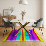 Vibrant Geometric Modern Vibrant Multi-Color Horizontal Stripe Area Rug