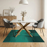 Teal Sunset Geometric Area Rug