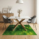 Green Lush Green Grass Shag Area Rug