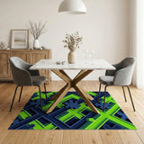 3D Puzzle Maze Geometric Area Rug