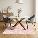 Geometric Modern Pink Checkered Washable Area Rug