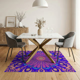 Multi-color and Patterns Vibrant Purple Mandala Area Rug