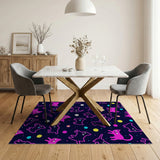 Playful Pink Cartoon Cats Multi-Color Area Rug