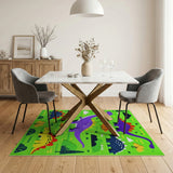 Playful Dinosaur Kids Cartoon Area Rug