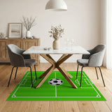 Green Soccer Field Green Area Rug