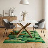 Starry Cactus Garden Area Rug