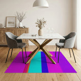 Striped Vibrant Multi-Color Striped Area Rug