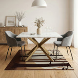 Layered Forest Silhouette Brown Tan Rug