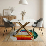 Rainbow Arch Geometric Area Rug
