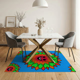 Cheerful Smiling Sun Cartoon Area Rug