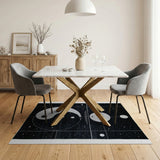 Cosmic Yin-Yang Geometric Area Rug
