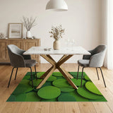 Plush Green Moss Circles Area Rug