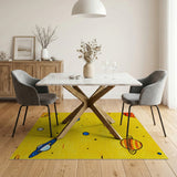 Cartoon Solar System Planets Area Rug