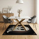Smiling Cartoon Ghost Area Rug
