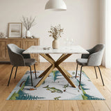 Fishing Lake Anglers Leaping Trout Rug