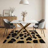 Tan Leopard Print Area Rug
