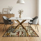 Tribal Savanna Safari Animals Rug