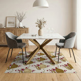 Vintage Lampshade Swirl Pattern Area Rug