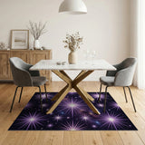 Purple Cosmic Starburst Galaxy Area Rug
