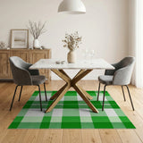 Vibrant Green Gingham Plaid Area Rug