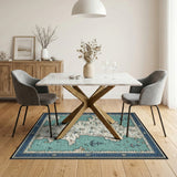 Vintage Nautical Map Area Rug