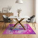 Pink Magical Pink Unicorn Kids Area Rug
