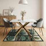 Blue Teal Succulents Cacti Southwestern Rug