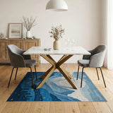 Starry Night Mountain Landscape Rug