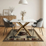Grizzly Bear Pine Trees Southwestern Rug