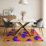 Abstract Area Multi-color and Patterns Vibrant Multi-Color Wavy Abstract Area Rug
