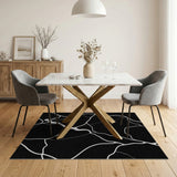 Abstract Area Black White Abstract Area Rug