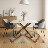 Brown and Tan Terracotta Diamond Southwestern Area Rug