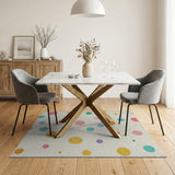Multi-color and Patterns Vibrant Multi-Color Polka Dot Area Rug