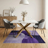 Purple Abstract Geometric Modern Area Rug
