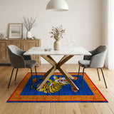 Majestic Tiger on Blue Heritage Area Rug