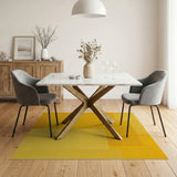 Sunny Yellow Geometric Patchwork Area Rug