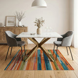 ODIKA Modern Abstract Multi-Color Washable Rug - Low Pile Non-Slip Pet & Kid Friendly Area Rug