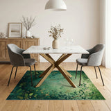 Enchanted Lush Green Forest Area Rug