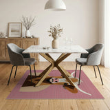 Whimsical Pink Highland Cow Area Rug