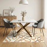 Rainbow Strap Knot Multi-Color Area Rug