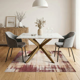 Beige Abstract Distressed Area Rug
