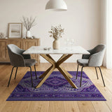 Purple Persian Medallion Area Rug
