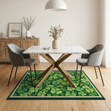 Lush Shamrock Clover Meadow Area Rug