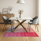 Ombre Pink Vertical Stripe Area Rug
