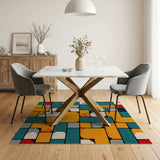 Geometric Modern Bold Geometric Multi-Color Area Rug